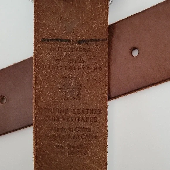 American Eagle Outfitters AEO Turquoise And Brown Leather Belt Sz Xl - Picture 7 of 11